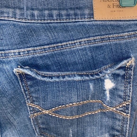 ABERCROMBIE & FITCH A&F VTG Y2K Perfect Stretch Distressed Low Rise Jeans 2/W26 - Picture 3 of 10